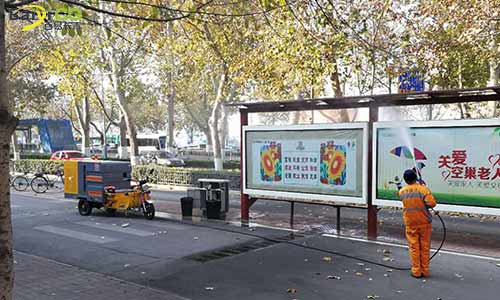 小型高壓地面清洗車,環(huán)衛(wèi)道路沖洗多面手