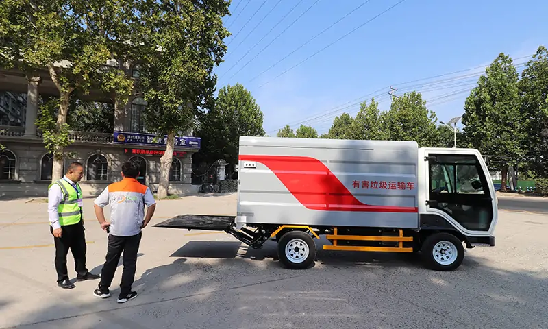 純電動分類垃圾清運車，小區垃圾分類轉運好幫手